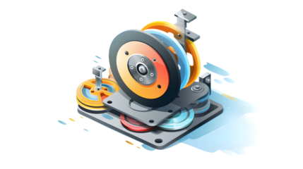 Professional Vector Isometric Media Conversion Icon for Multimedia Digital Projects