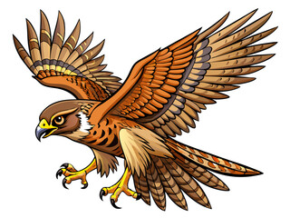 american eagle with red ribbon