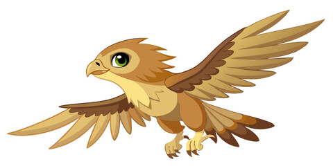 eagle cartoon isolated on white