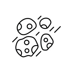 Asteroids Icon vector stock illustration
