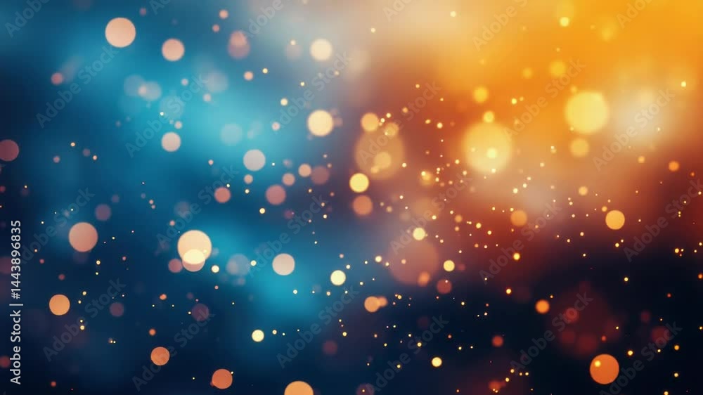 Poster blurry image of a blue and orange background with soft focus