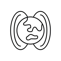 Magnetic Field Icon vector stock illustration