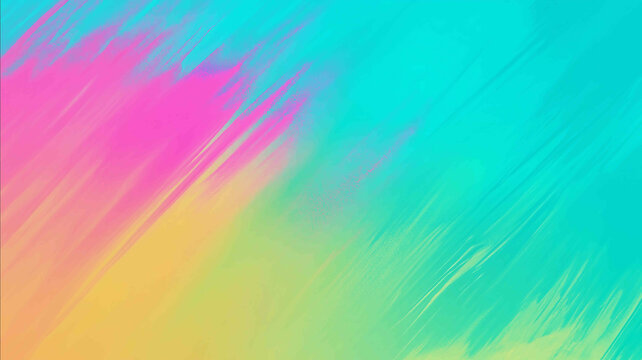 Vibrant summer gradient glitch background smooth Dusty scratched Abstract Neon green Fluorescent cyan tones transitions warm sunset hues soft pastel tones abstract design minimalist