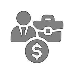 grey dolar salary icon