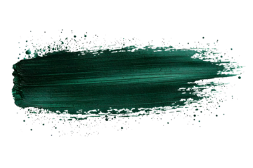 Vibrant Dark Green Paint Stroke for Artistic Backgrounds and Designs