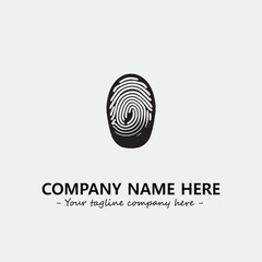 Fingerprint logo company design vector illustration