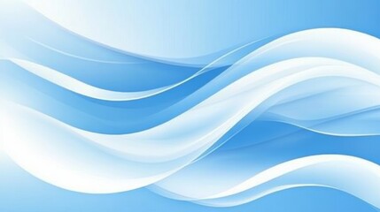 Fototapeta premium Abstract Blue and White Wave Design