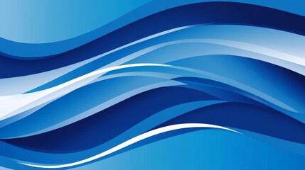 Fototapeta premium Dynamic Blue Wave Abstract Graphic Design