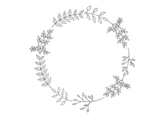 手描きのおしゃれなボタニカルフレーム