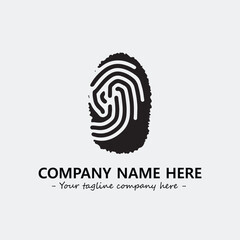 Fingerprint logo company design vector illustration