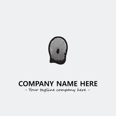 Fingerprint logo company design vector illustration