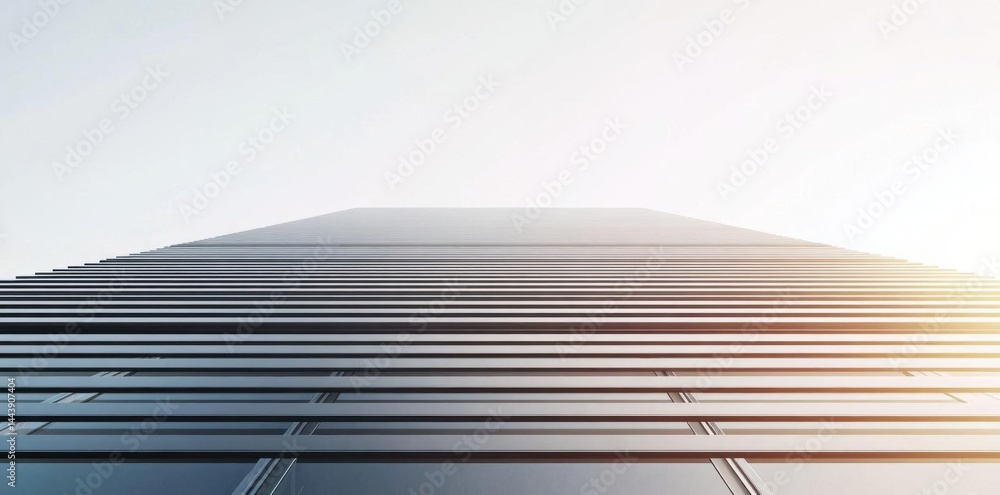 Poster modern building with low angle view.