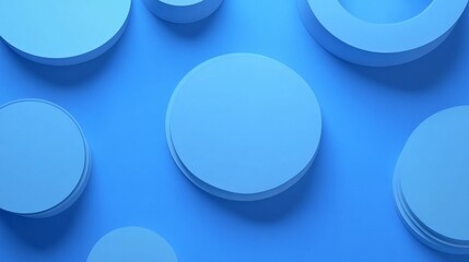 Abstract Blue Geometric Shapes Background