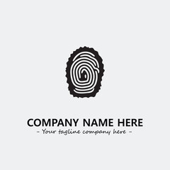 Fingerprint logo company design vector illustration