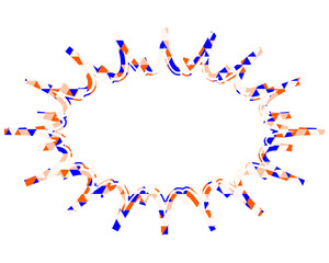 ステンドグラス風吹き出し　三角形模様　細長いギザギザした形