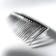 Enhance Your Hair Styling with a Single Comb Shot from Above on Crisp White Background