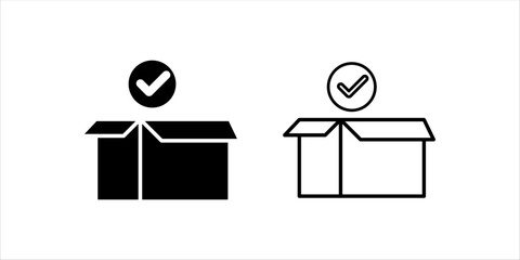 Package delivery, shipping related line icon set, vector illustration with white background.