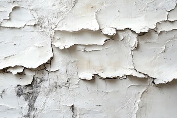 Fototapeta premium Cracked White Wall Texture