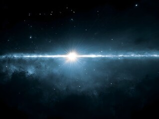 Capture Dramatic Gamma Ray Burst Silhouette Against Dark Background For Striking Astrophysical Visualization And Impact