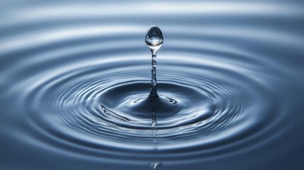 Water Drop Impact Ripple Effect.