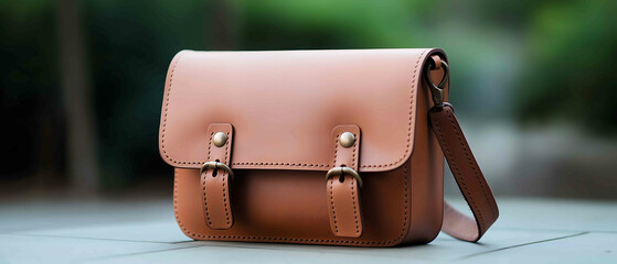 A beautiful handmade leather bag crafted using vegetable tanning techniques