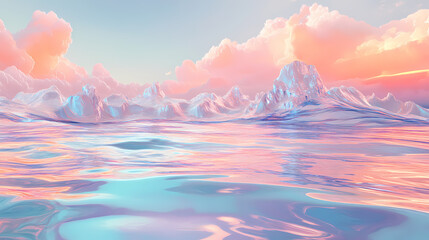 surreal pastel ocean