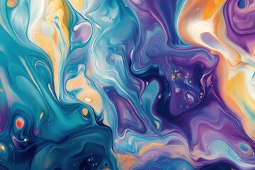 Obraz premium Vibrant abstract painting of swirling colors.