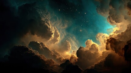 A breathtaking view of celestial cloudscape.