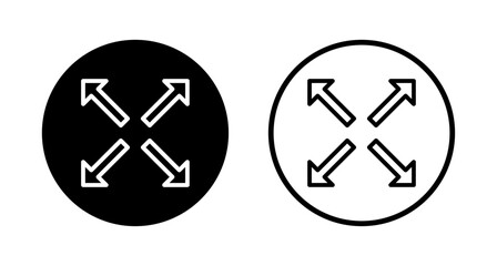 Fullscreen Icon logo design. Expand to full screen sign and symbol. Arrows symbol