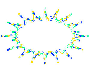 ステンドグラス風吹き出し　三角形模様　細長いギザギザした形