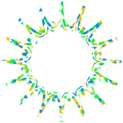 ステンドグラス風吹き出し　三角形模様　ギザギザした形