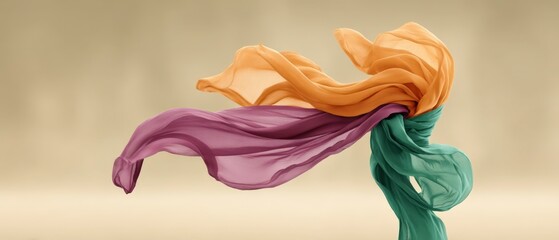 Fototapeta premium Abstract Flowing Fabric Elegance Texture and Color