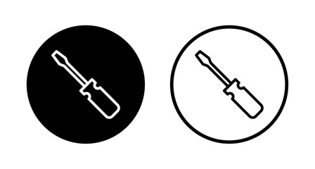 Screwdriver icon logo design. tools sign and symbol
