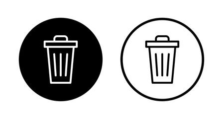 Trash icon logo design. trash can icon. delete sign and symbol.