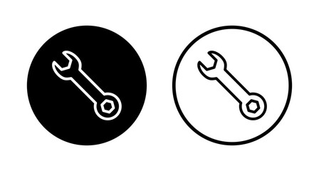 Wrench icon logo design. repair icon. tools sign and symbol