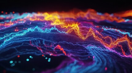 Vibrant abstract data visualization