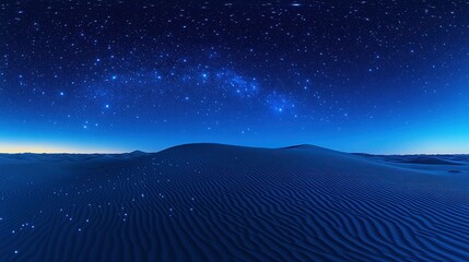 Fototapeta premium Starry night desert landscape
