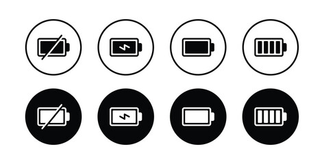 Battery icon set vector illustration