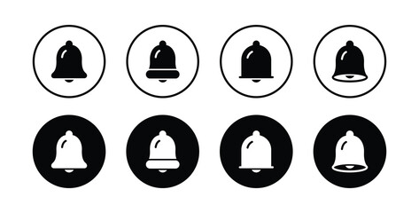 Notification bell icon set. bell icon vector illustration