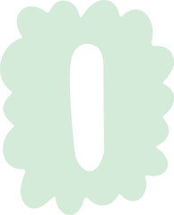 hand drawn font of the number 1