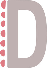 hand drawn font letter D