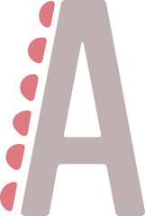 hand drawn font letter A