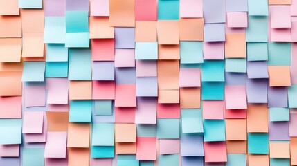 Budget board made of colorful sticky notes indicating savings targets, bills, and goals