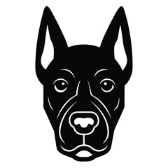 isolated dog muzzle on white background 