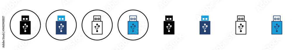 Poster usb icon vector. flash disk icon vector