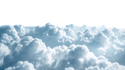 Idyllic View of White Clouds in a Clear Blue Sky Background - Atmospheric Landscape