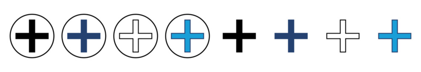 Fototapeta premium Plus Icon vector. Add plus icon
