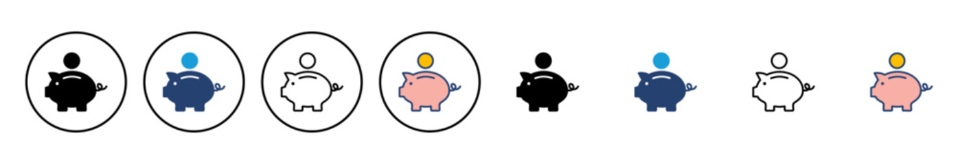 Piggy bank icon vector. piggy money icon
