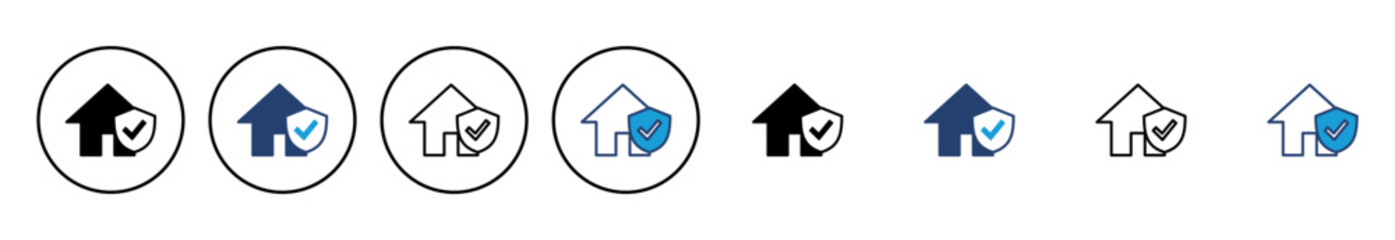 house insurance icon vector. house protection icon.