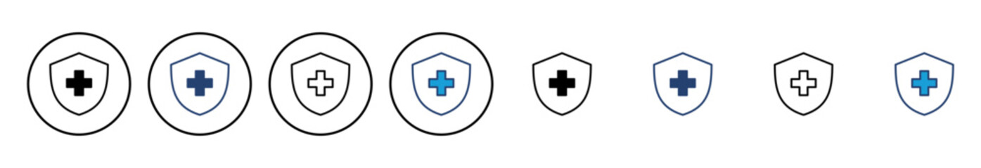 Health insurance icon vector. Insurance health document icon